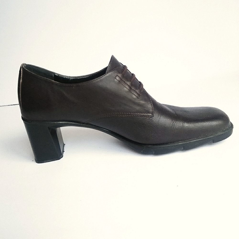 3/$12🎁AEROSOLE HEELED BROWN LOAFERS SZ10